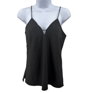 Cooper & Elle Black Dress Tank Top Women's Small Deep V-neck Spaghetti Straps